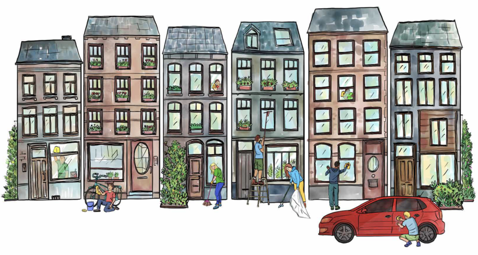 Campagnebeeld van de Lentepoets